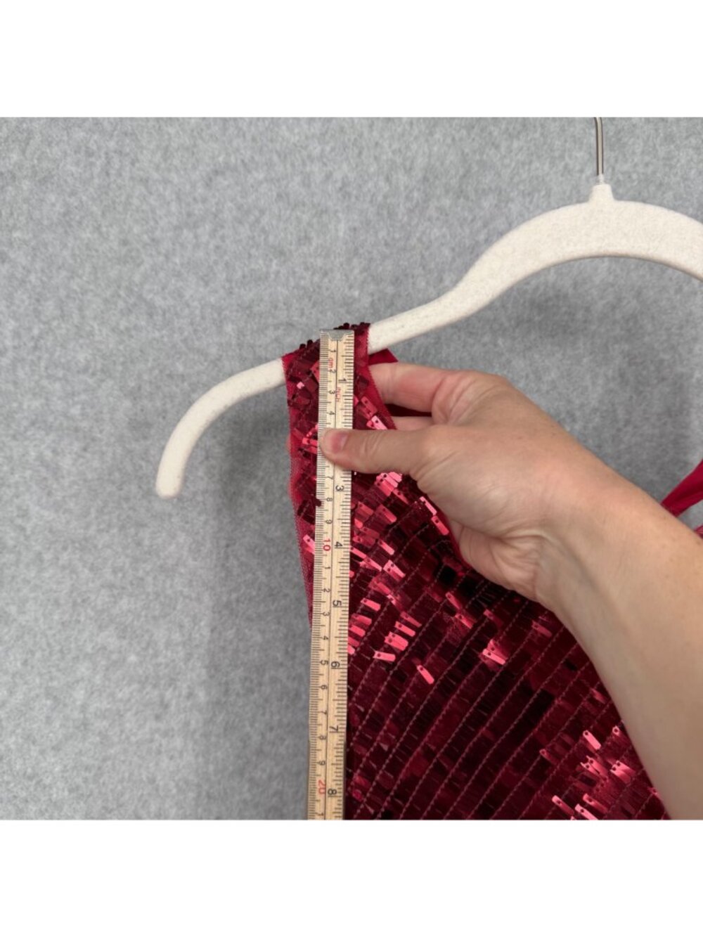 Intimately Free People Disco Fever Cami Top Size M Red Sequin Adjustable Party - Picture 9 of 11